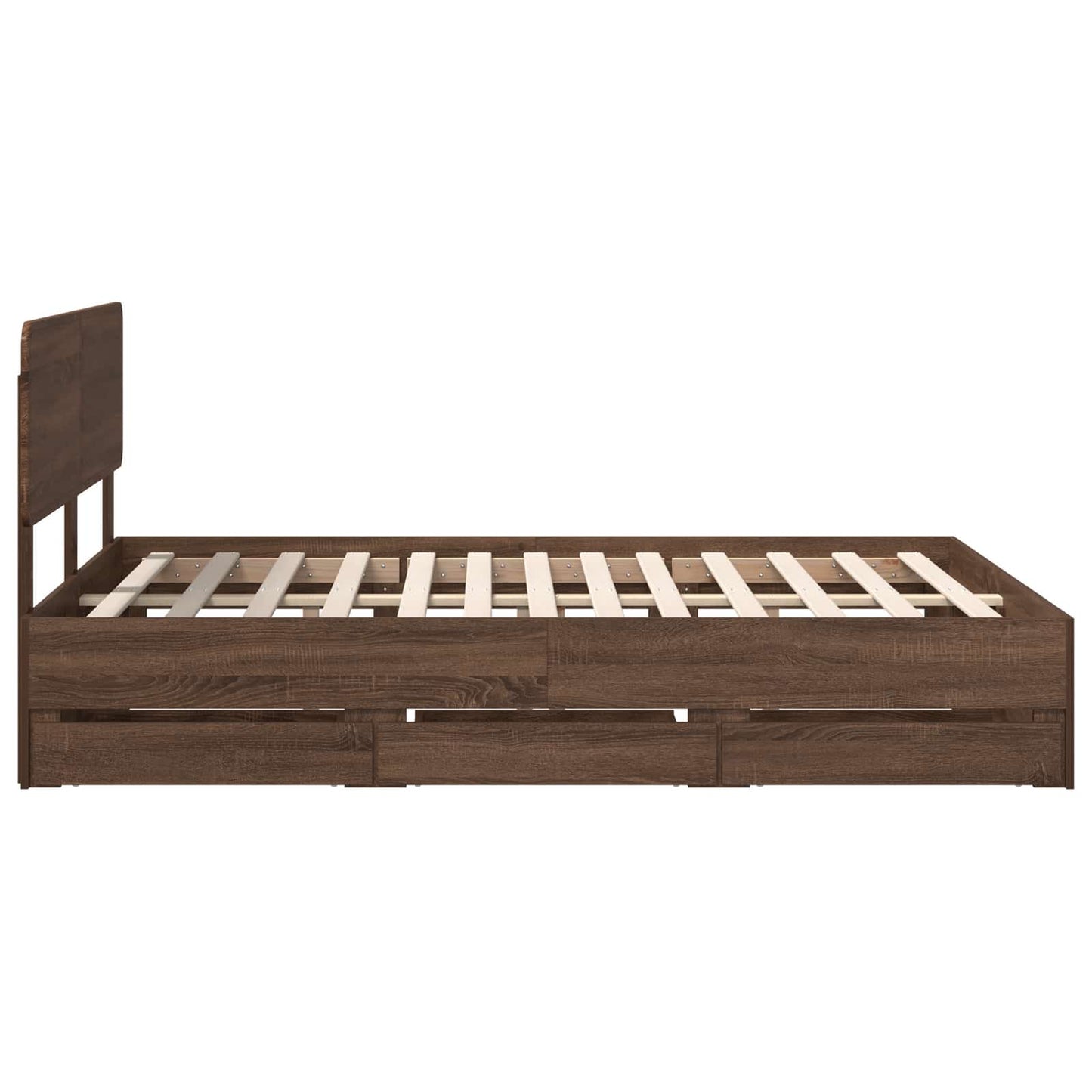 Bedframe met lade Bruin Eiken 150 x 200 cm Ingenieurshout