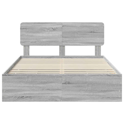 Bedframe met lade Grijs Sonoma 140 x 190 cm Ingenieurshout