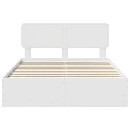 Bedframe met lade met opslag Wit 140 x 200 cm Ingenieurshout