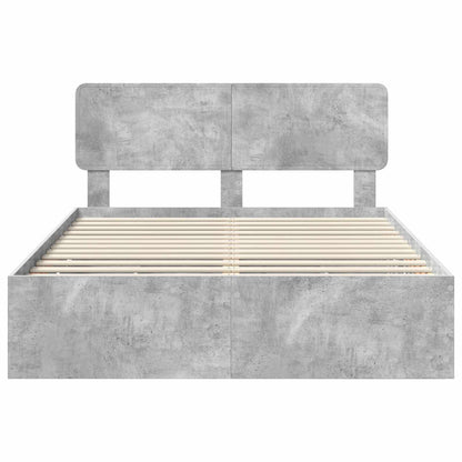 Bedframe met lade Beton Grijs 140 x 200 cm Ingenieurshout