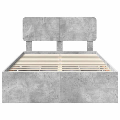 Bedframe met lade Beton Grijs 135 x 190 cm Ingenieurshout