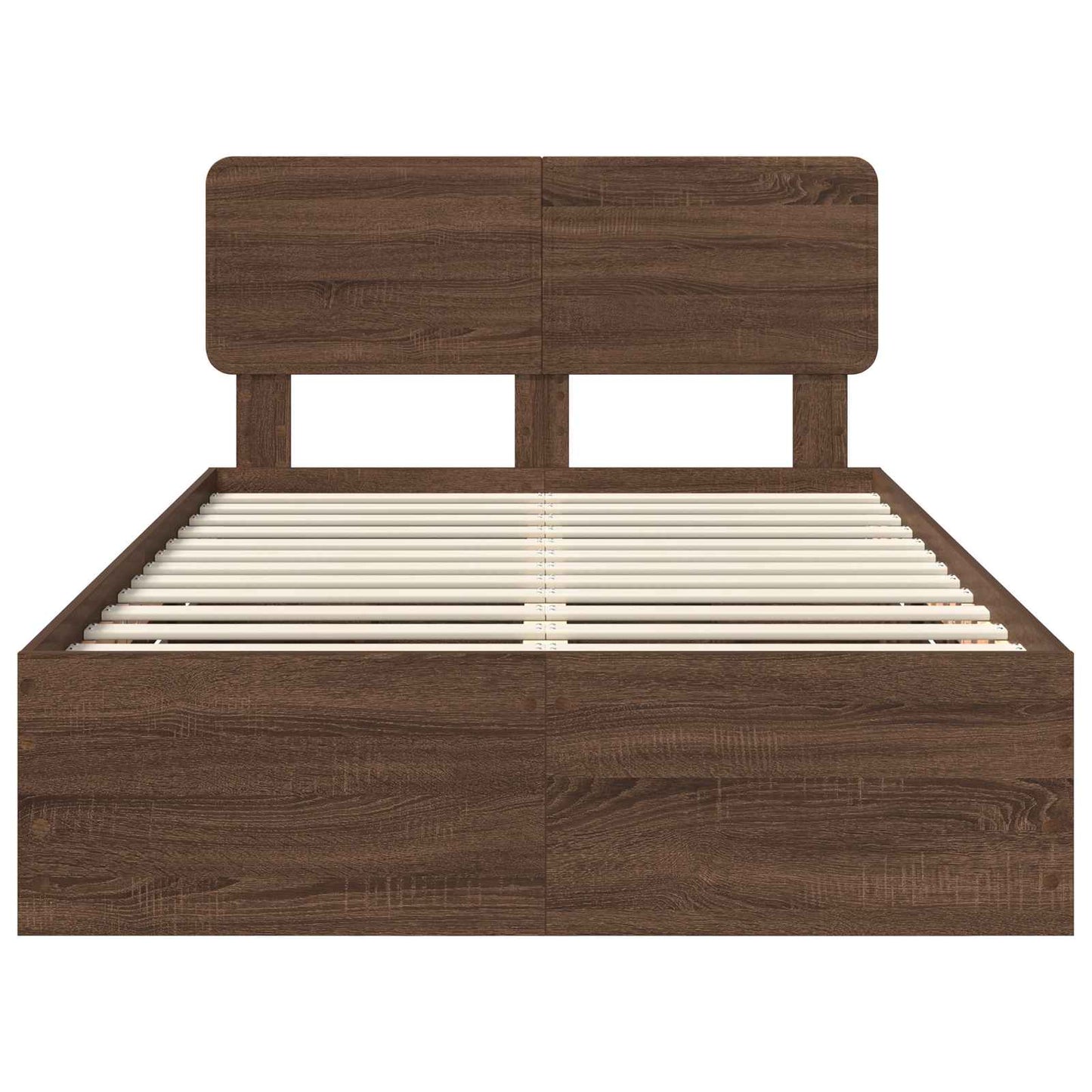 Bedframe met lade Bruin Eiken 135 x 190 cm Ingenieurshout