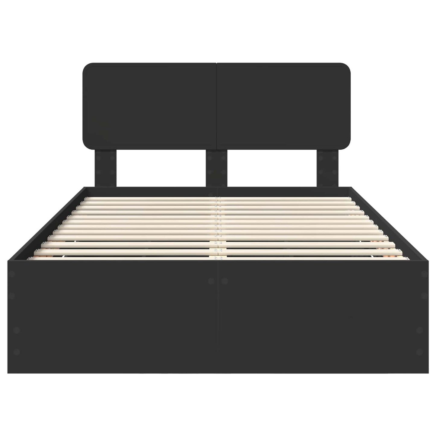 Bedframe met lade met opslag Zwart 120 x 190 cm Ingenieurshout