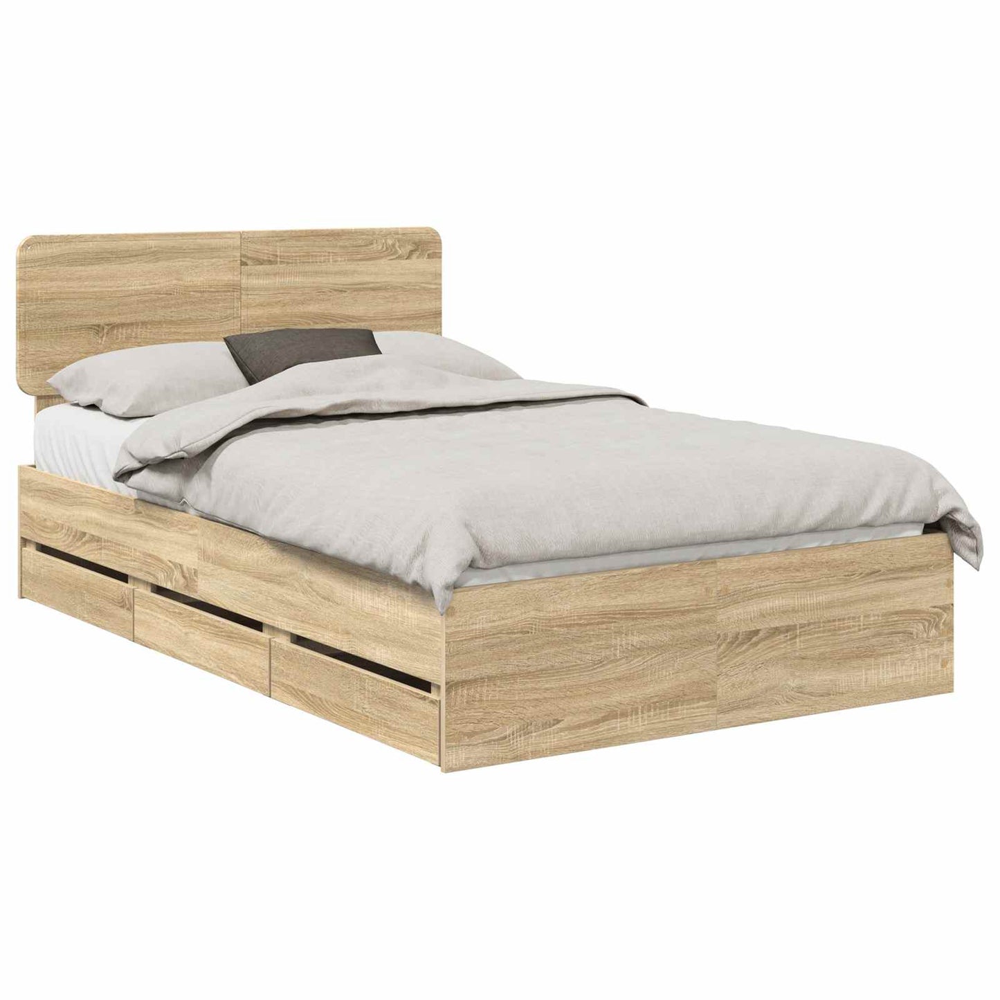 Bedframe met lade Sonoma Eiken 120 x 190 cm Ingenieurshout