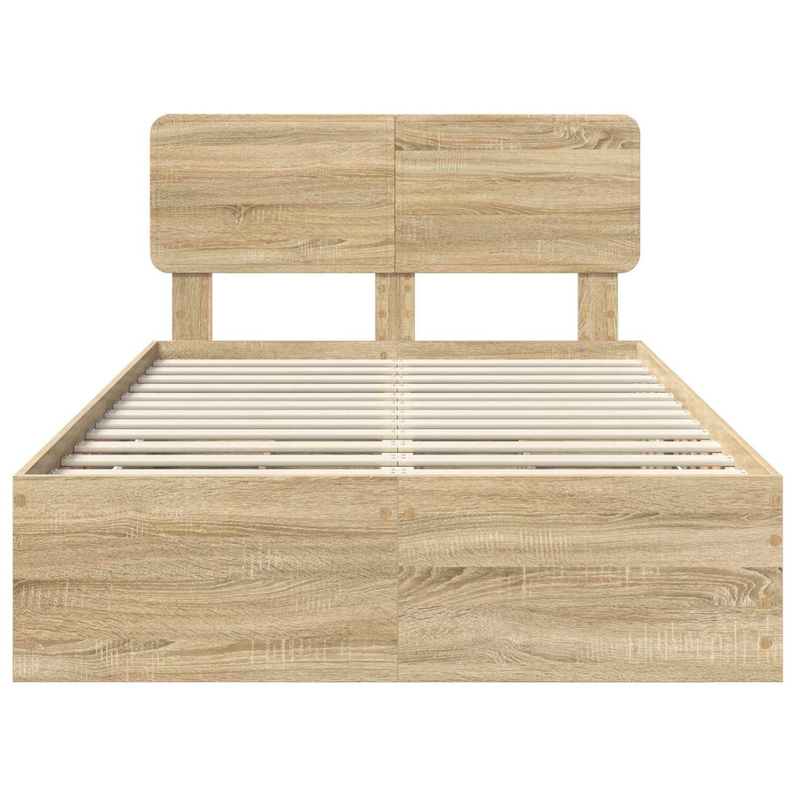 Bedframe met lade Sonoma Eiken 120 x 200 cm Ingenieurshout