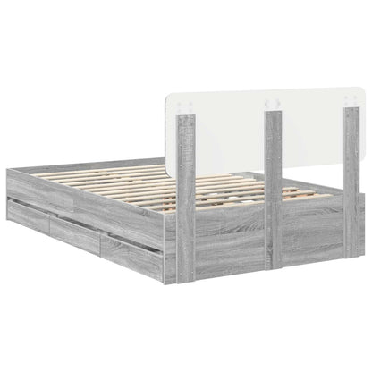 Bedframe met lade Grijs Sonoma 120 x 200 cm Ingenieurshout