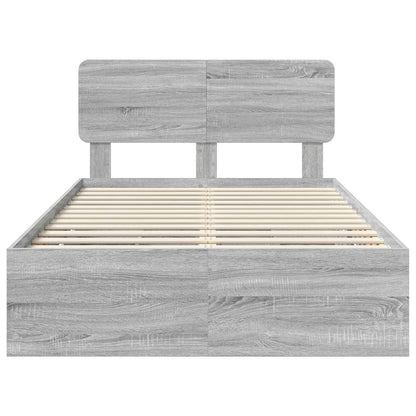 Bedframe met lade Grijs Sonoma 120 x 200 cm Ingenieurshout