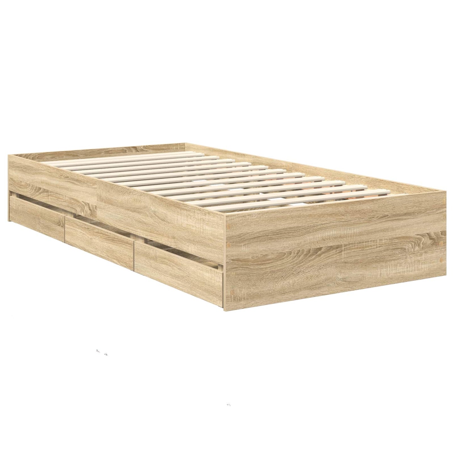 Bedframe met lade Sonoma Eiken 90 x 190 cm Ingenieurshout