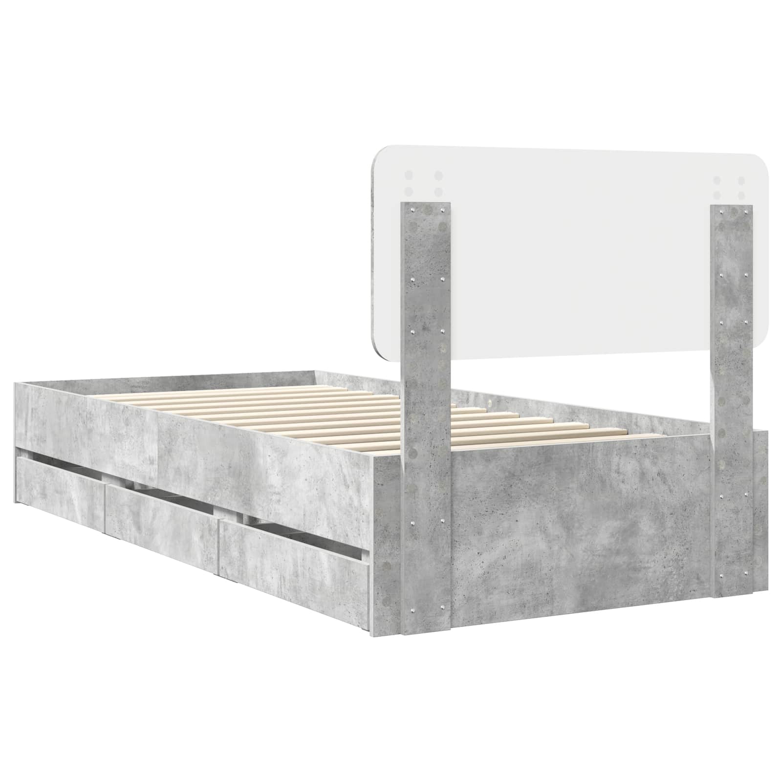 Bedframe met lade Beton Grijs 90 x 190 cm Ingenieurshout