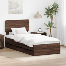 Bedframe met lade Bruin Eiken 90 x 190 cm Ingenieurshout