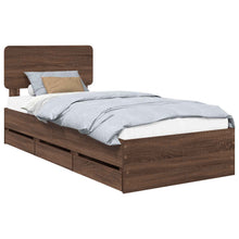 Bedframe met lade Bruin Eiken 90 x 200 cm Ingenieurshout