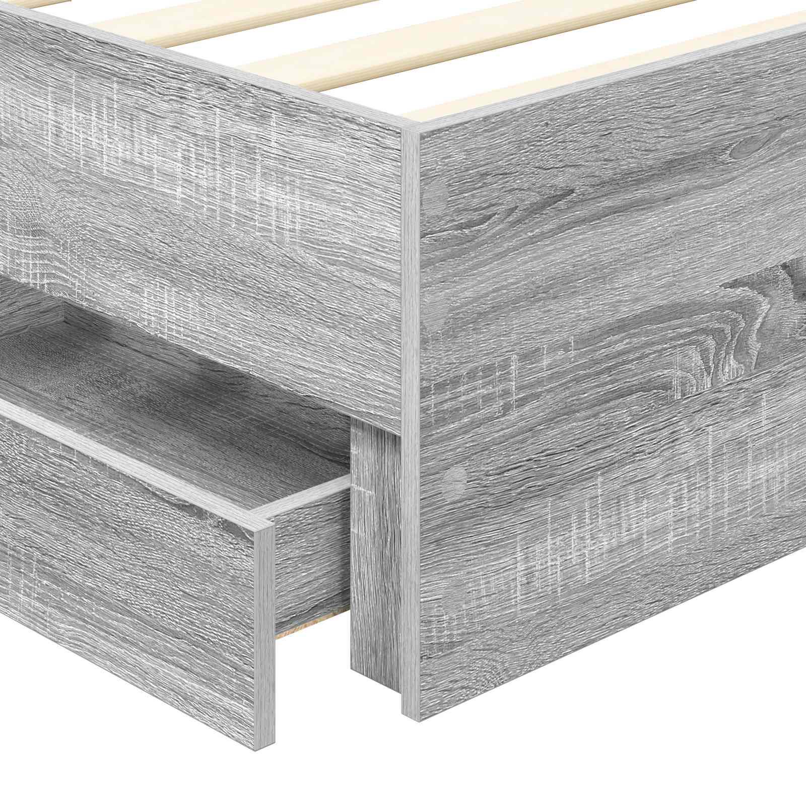 Bedframe met lade Grijs Sonoma 75 x 190 cm Ingenieurshout