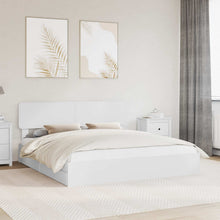 Opslag bed met hoofdeinde Wit 180 x 200 cm Bewerkt hout