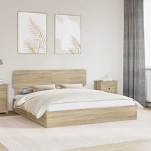 Opslag bed met lade Sonoma Eiken 180 x 200 cm Bewerkt hout