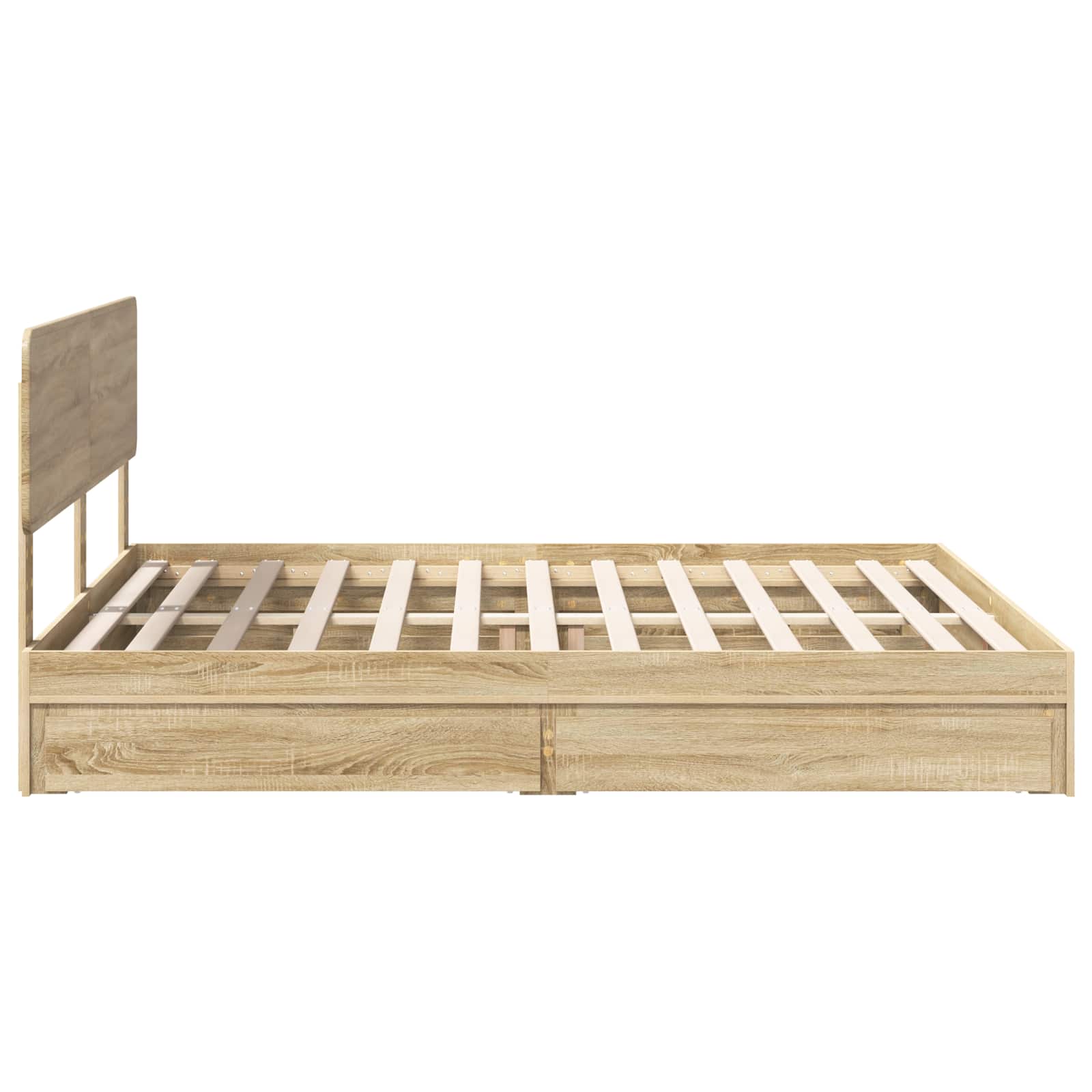 Opslag bed met lade Sonoma Eiken 180 x 200 cm Bewerkt hout