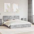 Opbergbed beton grijs 180x200 cm bewerkt hout