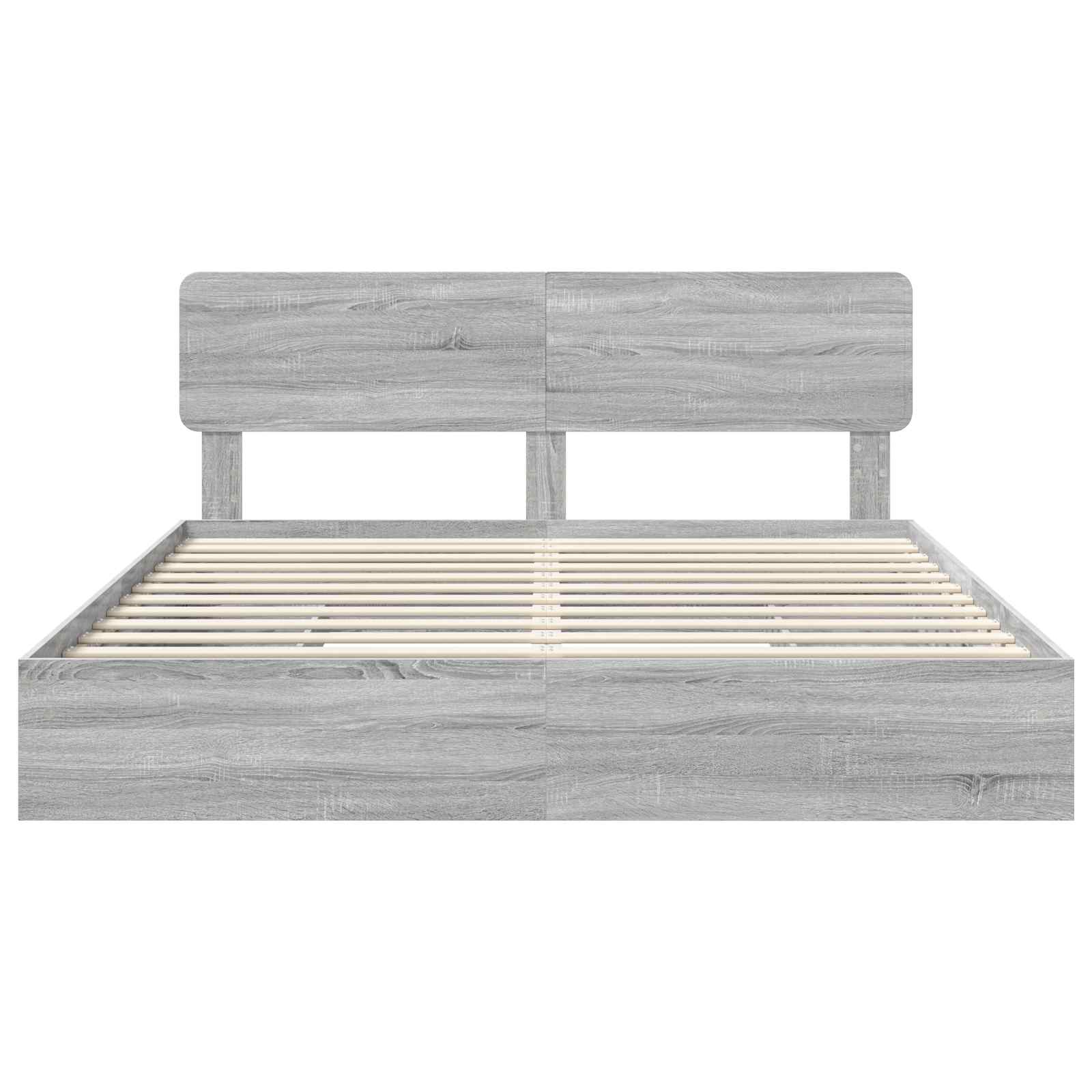 Opslag bed met lade Grijs Sonoma 180 x 200 cm Bewerkt hout