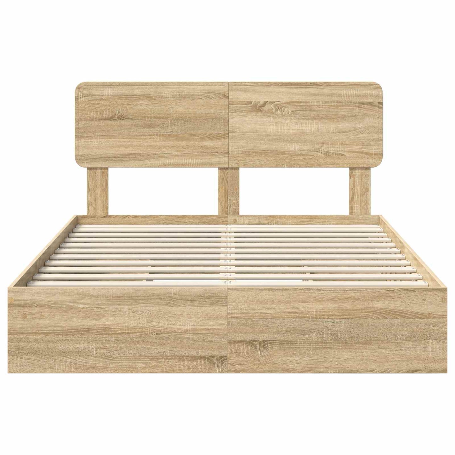 Opslag bed met lade Sonoma Eiken 160 x 200 cm Bewerkt hout