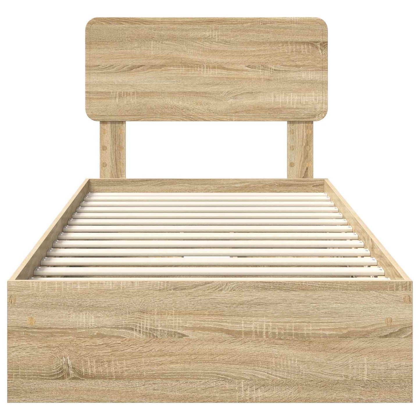 Opslag bed met hoofdeinde Sonoma Eiken 90 x 200 cm Bewerkt hout
