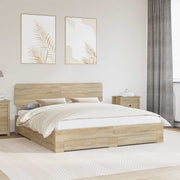 Bedframe Sonoma Eiken 200x200 cm met lades