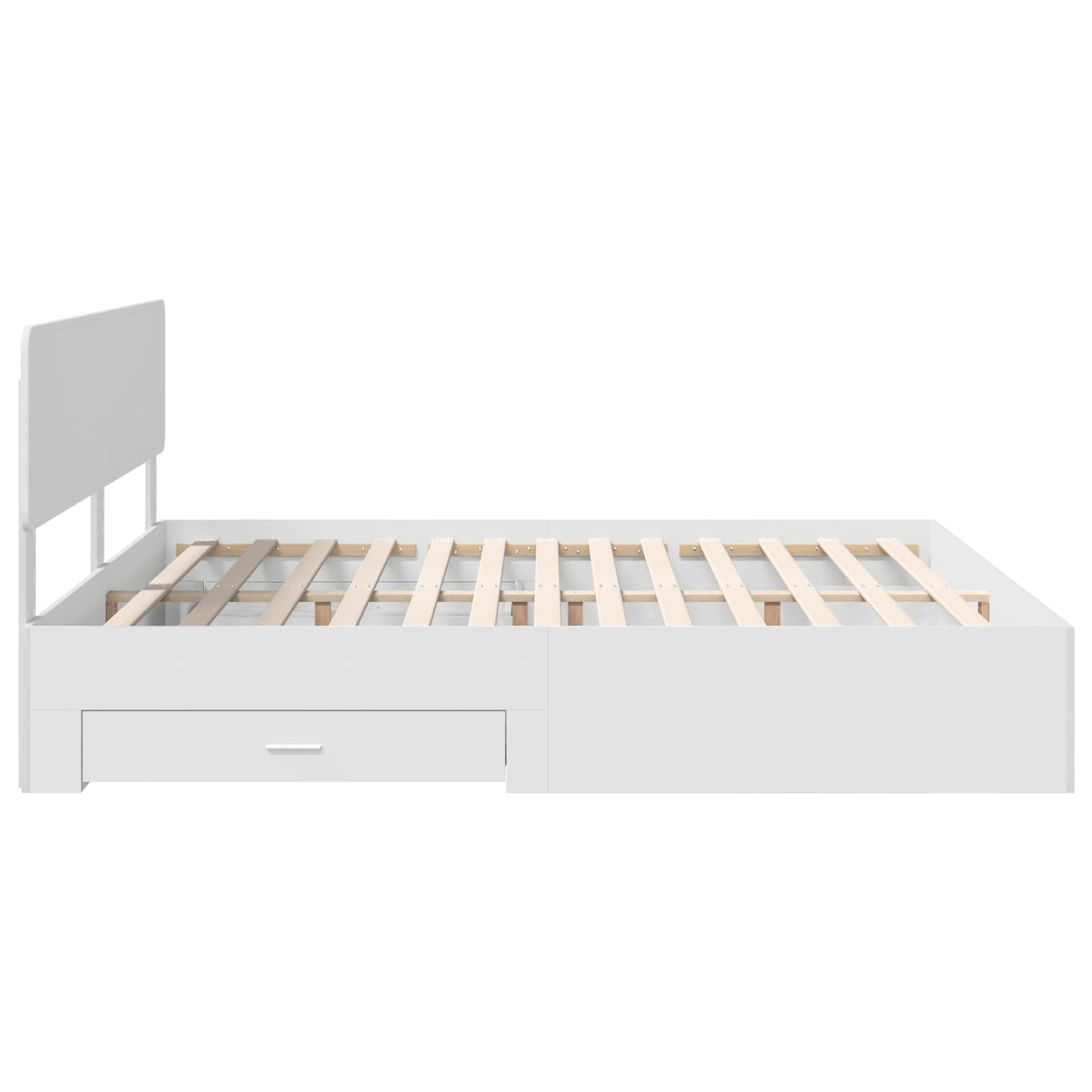 Bedframe met hoofdeinde met lade Wit 180 x 200 cm Bewerkt hout