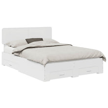 Bedframe met hoofdeinde met lade Wit 160 x 200 cm Bewerkt hout