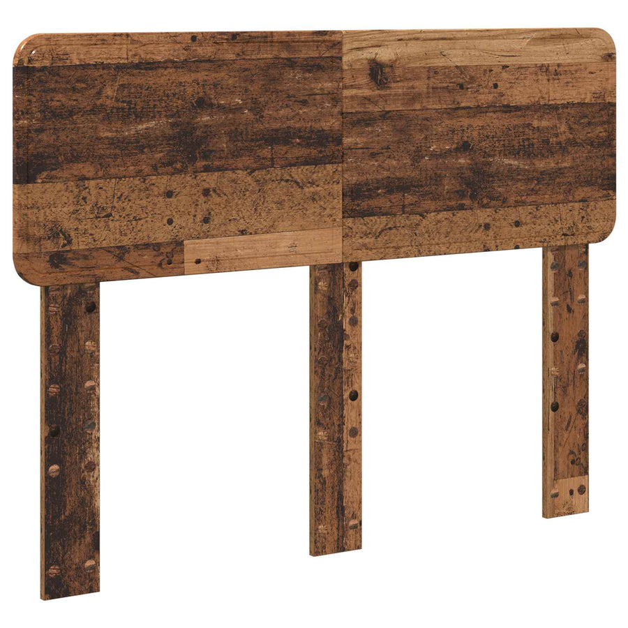 Bedframe met hoofdeinde Oudhout 120 x 190 cm Bewerkt hout