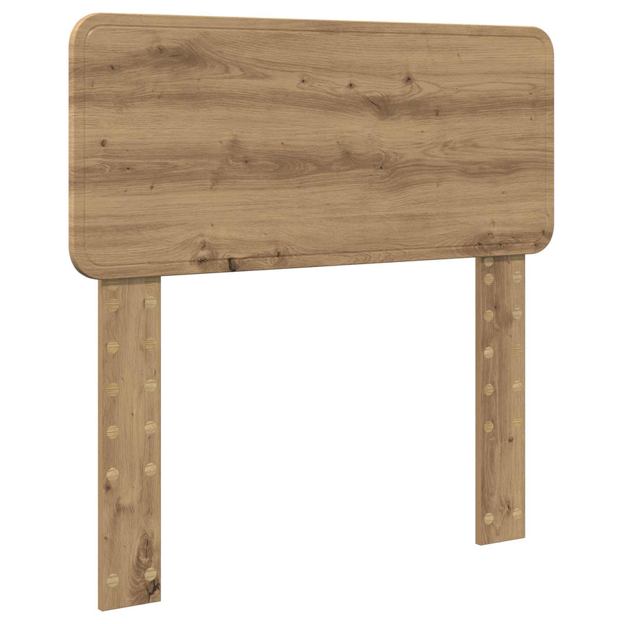 Bedframe met hoofdeinde Artisan Eiken 90 x 190 cm Bewerkt hout