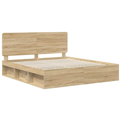 Bedframe met hoofdeinde Sonoma 200 x 200 cm Massief grenenhout