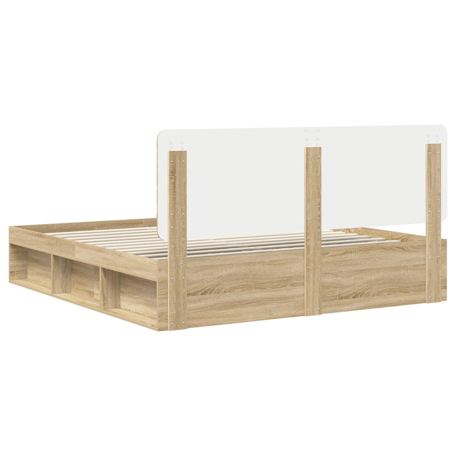 Bedframe met hoofdeinde Sonoma 200 x 200 cm Massief grenenhout