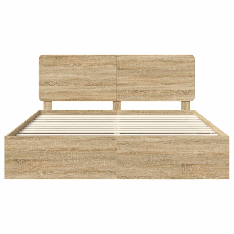 Bedframe met hoofdeinde Sonoma 200 x 200 cm Massief grenenhout