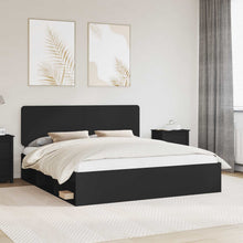 Bedframe Met Hoofdeinde Massief Grenenhout Zwart 180 x 200 cm