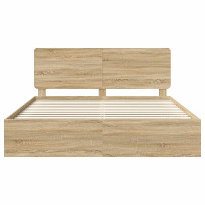 Bedframe met hoofdeinde Sonoma 180 x 200 cm Massief grenenhout