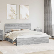 Bedframe Grijs Sonoma 180 x 200 cm Massief grenenhout