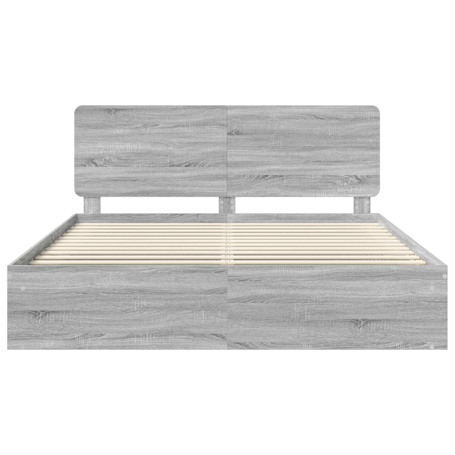 Bedframe Grijs Sonoma 180 x 200 cm Massief grenenhout