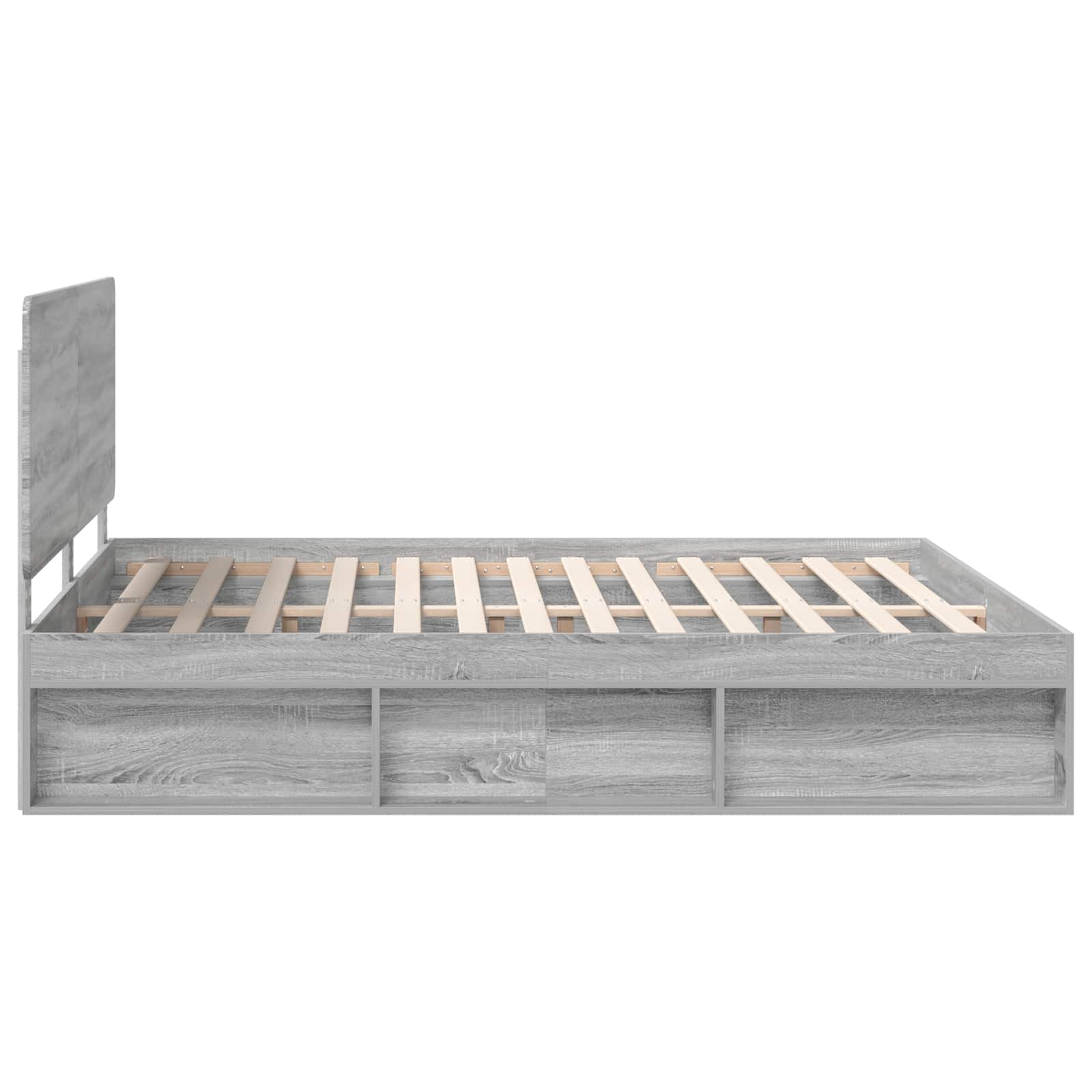 Bedframe Grijs Sonoma 180 x 200 cm Massief grenenhout