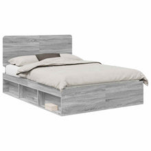 Bedframe Grijs Sonoma 160 x 200 cm Massief grenenhout