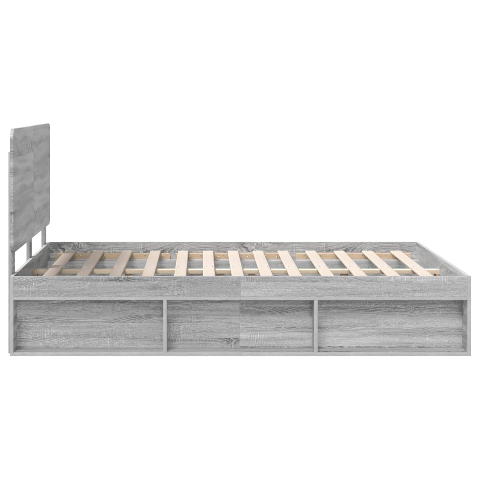 Bedframe Grijs Sonoma 160 x 200 cm Massief grenenhout