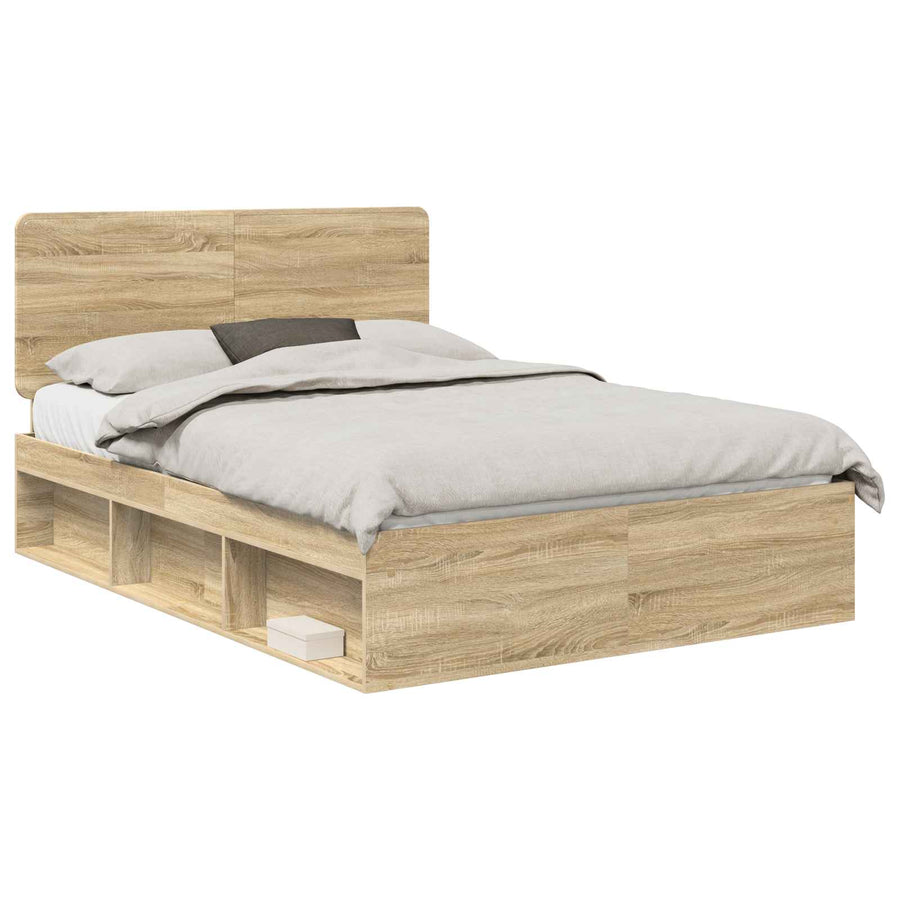 Bedframe Sonoma Eiken 150 x 200 cm Massief grenenhout
