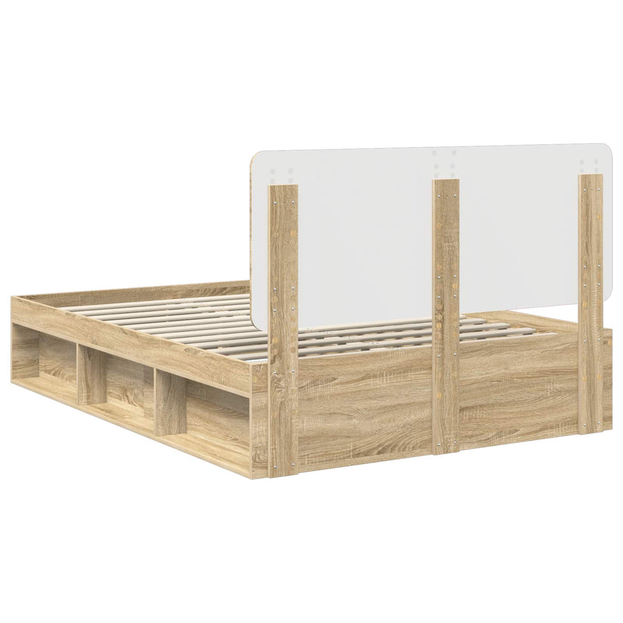Bedframe Sonoma Eiken 150 x 200 cm Massief grenenhout