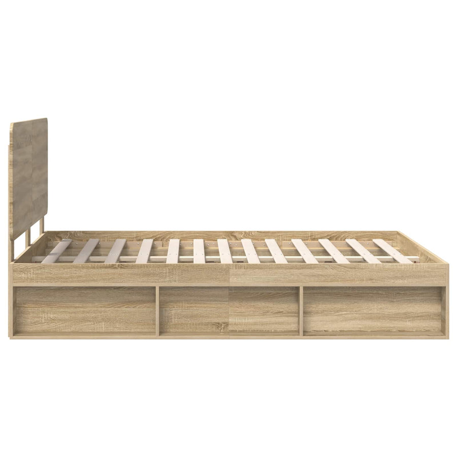 Bedframe Sonoma Eiken 150 x 200 cm Massief grenenhout