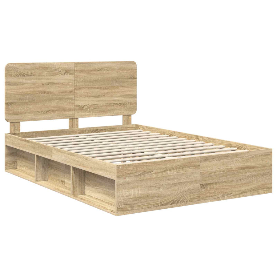 Bedframe met hoofdeinde Sonoma 140 x 200 cm Massief grenenhout