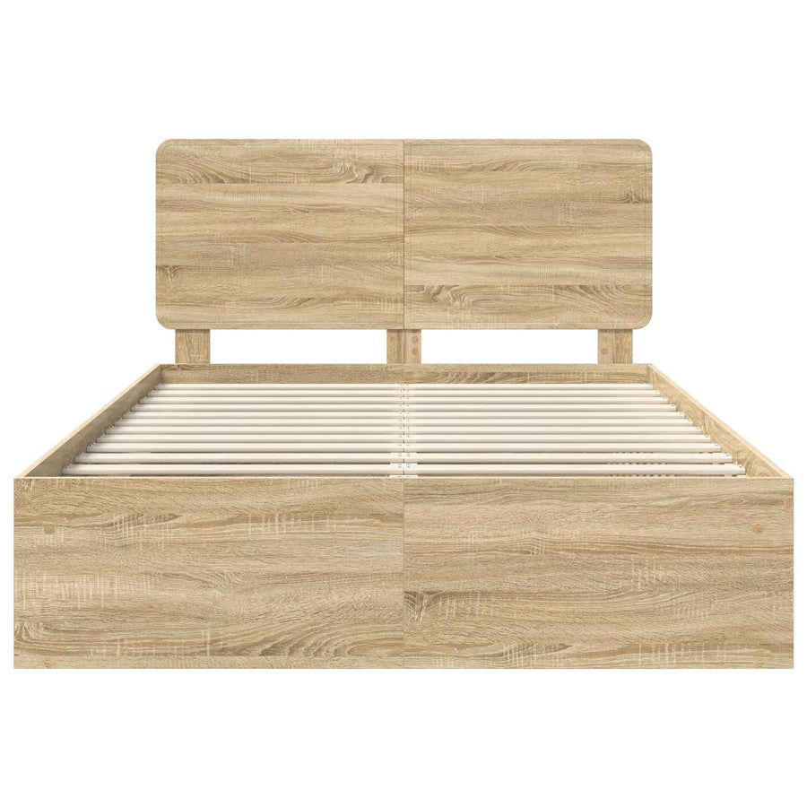 Bedframe met hoofdeinde Sonoma 140 x 200 cm Massief grenenhout