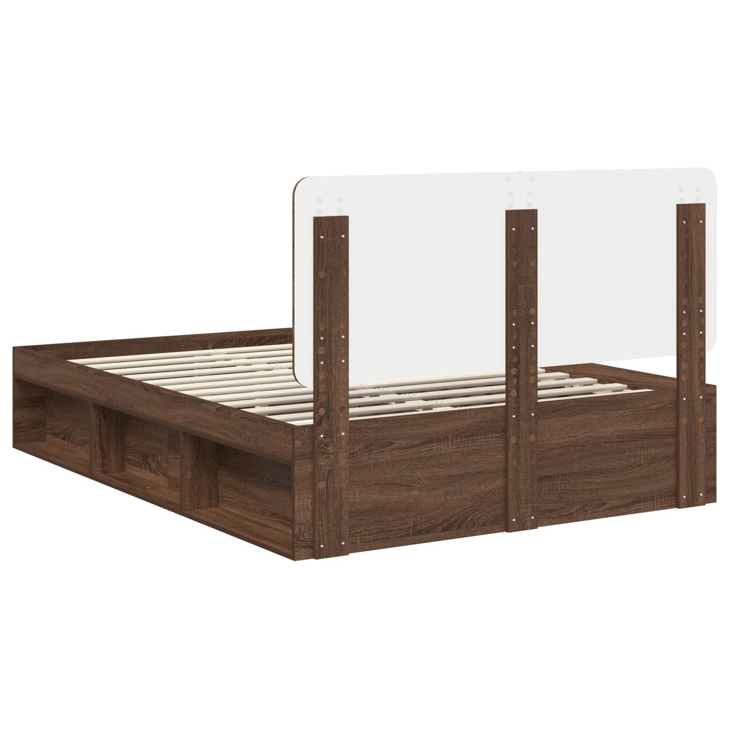 Bedframe Bruin Eiken 140 x 200 cm Massief grenenhout