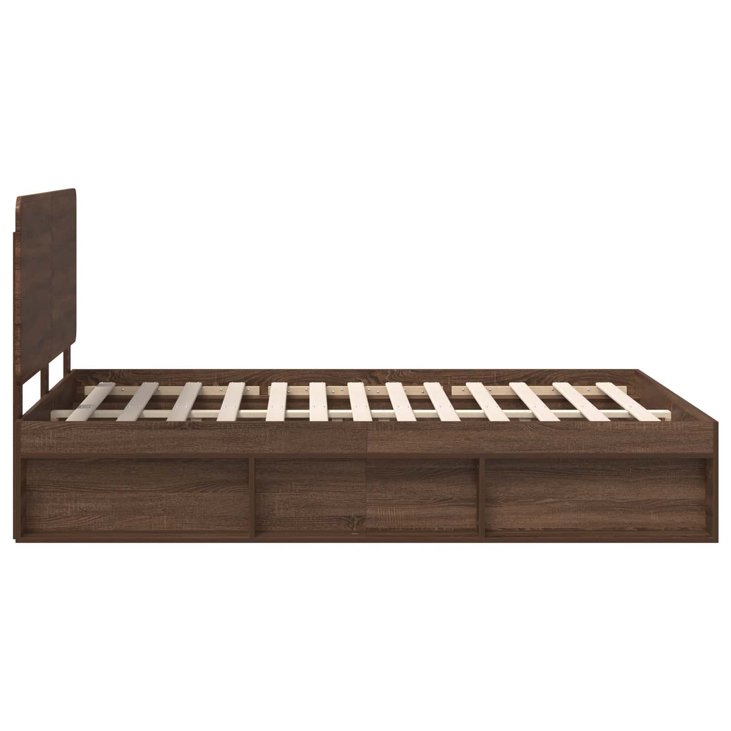 Bedframe Bruin Eiken 140 x 200 cm Massief grenenhout