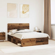 Bedframe 140x190 cm massief grenenhout oudhout