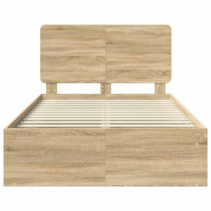 Bedframe Sonoma Eiken 135 x 190 cm Massief grenenhout