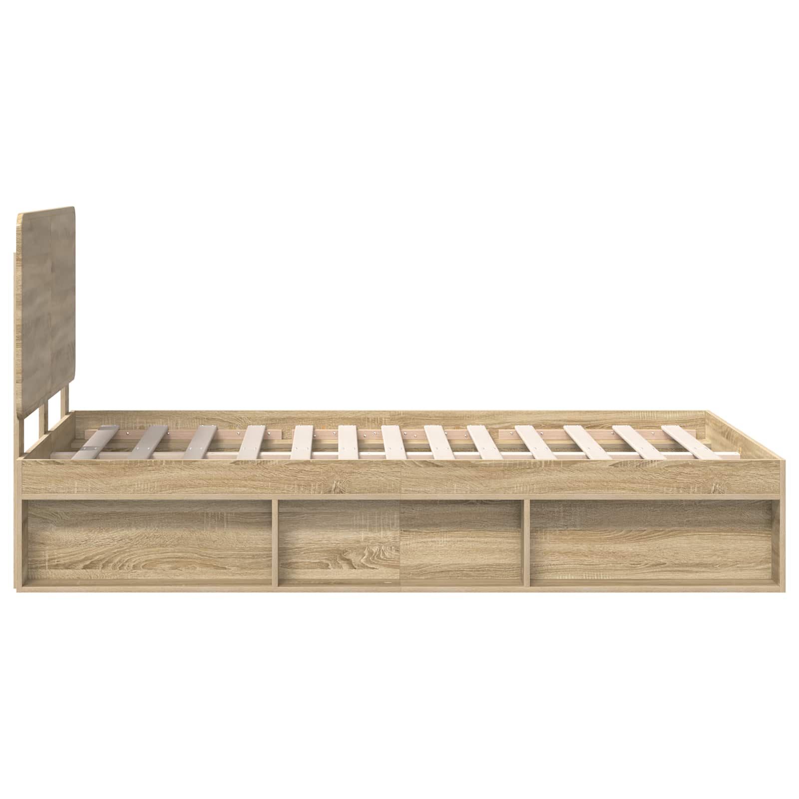 Bedframe Sonoma Eiken 135 x 190 cm Massief grenenhout