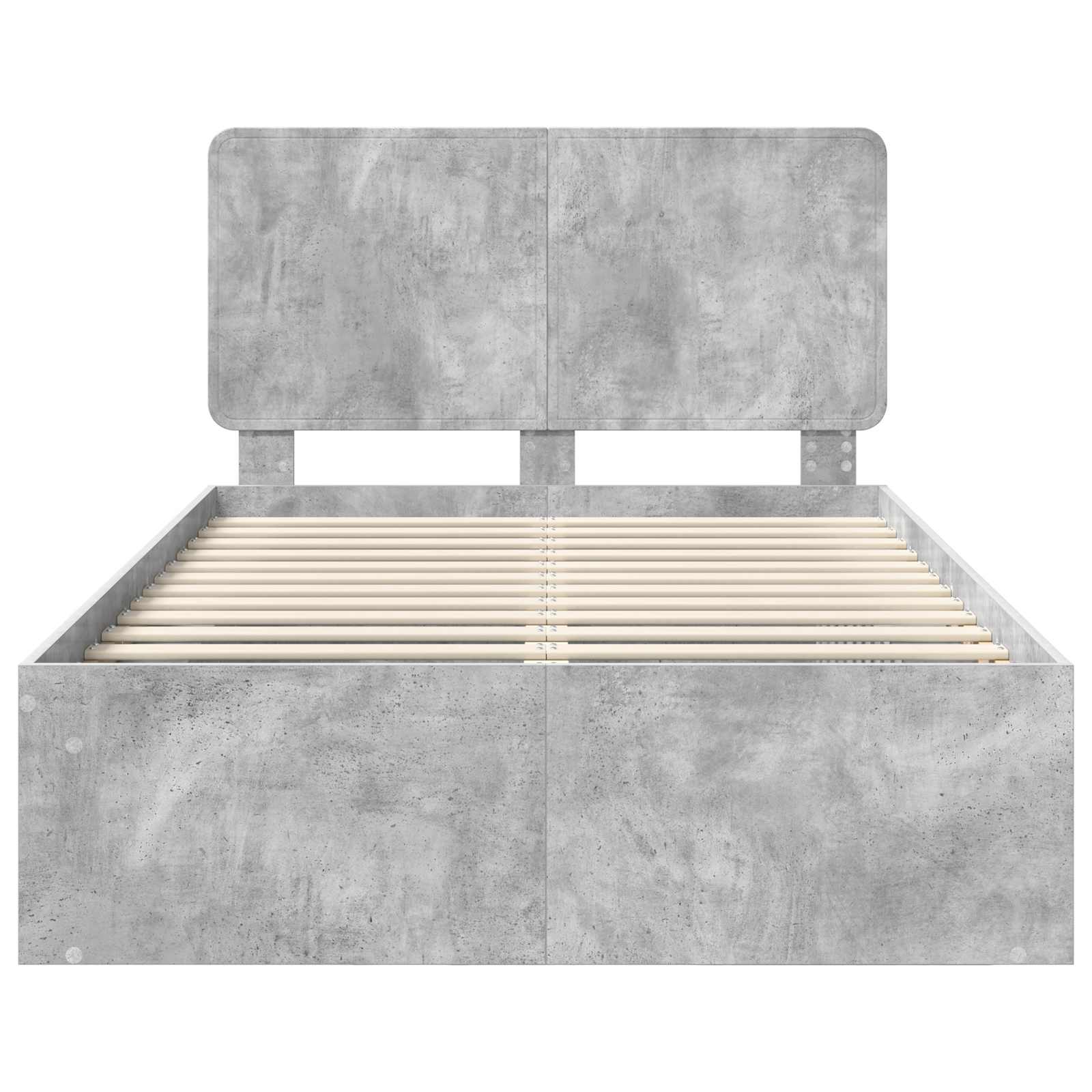 Bedframe Concerte Grijs 135 x 190 cm Massief grenenhout