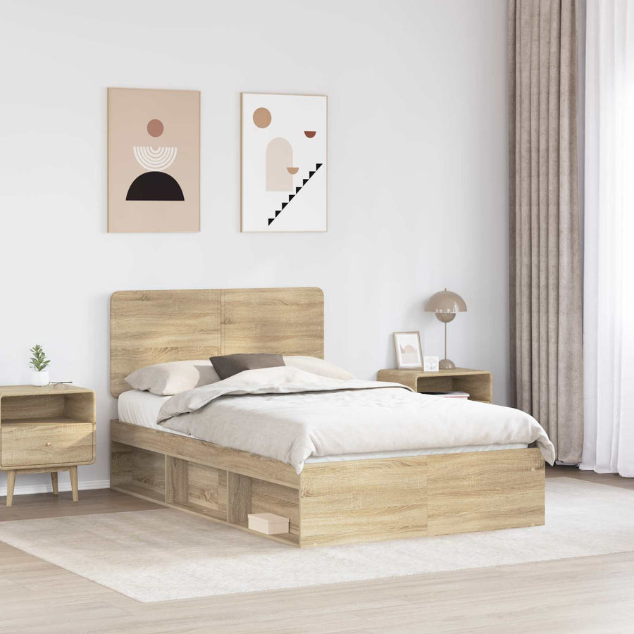 Bedframe met hoofdeinde Sonoma 120 x 200 cm Massief grenenhout